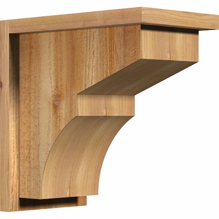 Ekena Millwork Monterey Rough Sawn Corbel w/Backplate, Western Red Cedar, 8"W x 14"D x 14"H COR08X14X14MON01RWR
